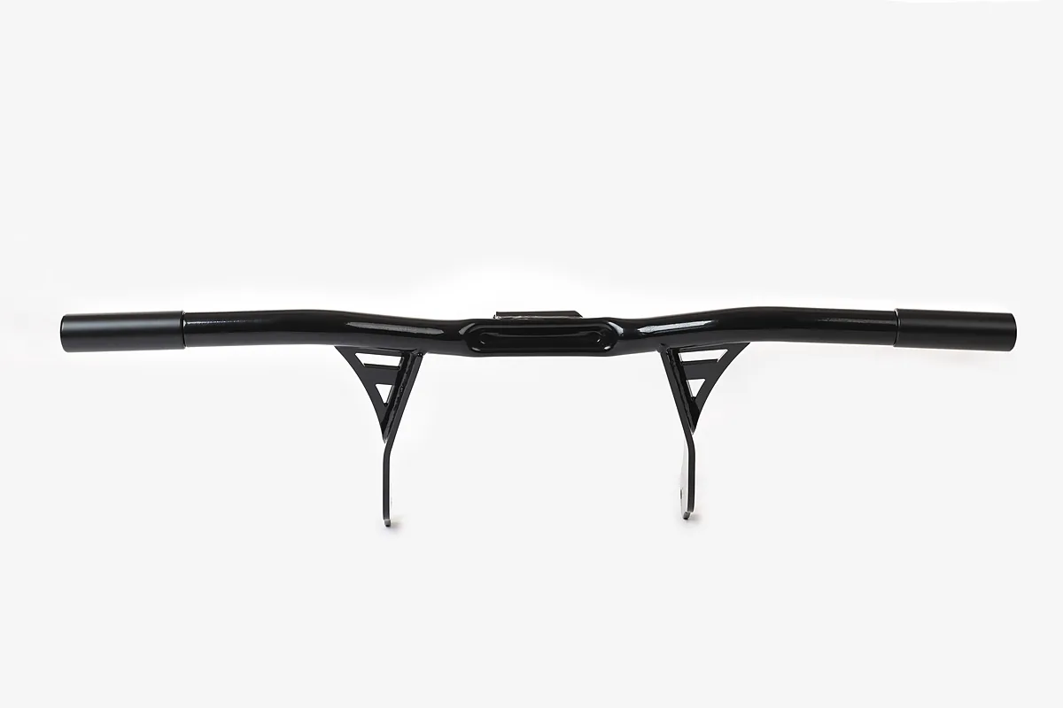 SG Slider Pro crash bar in gloss black, straight-on side view